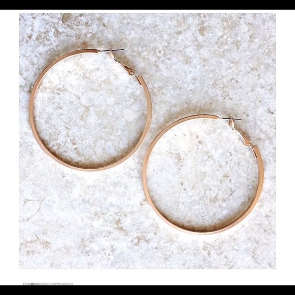 Layla Hoop Earrings- Rose Gold